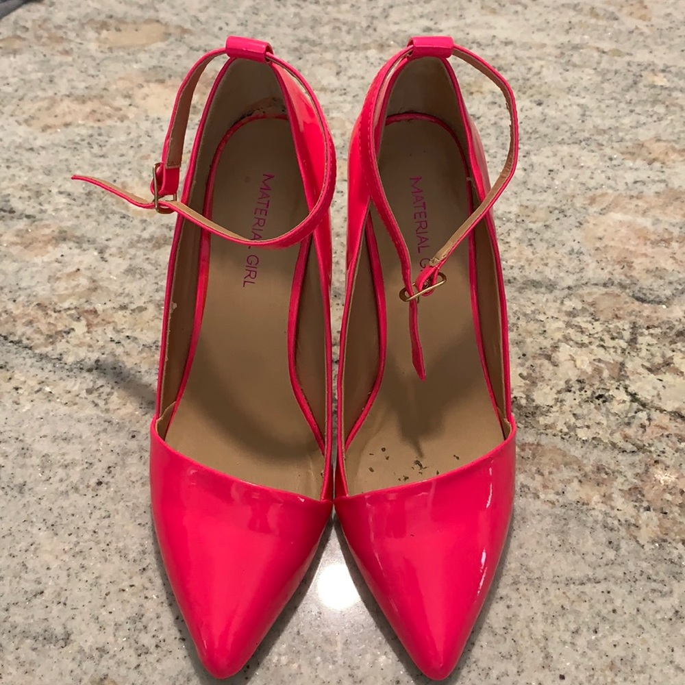 Material Girl Neon Pink Heels